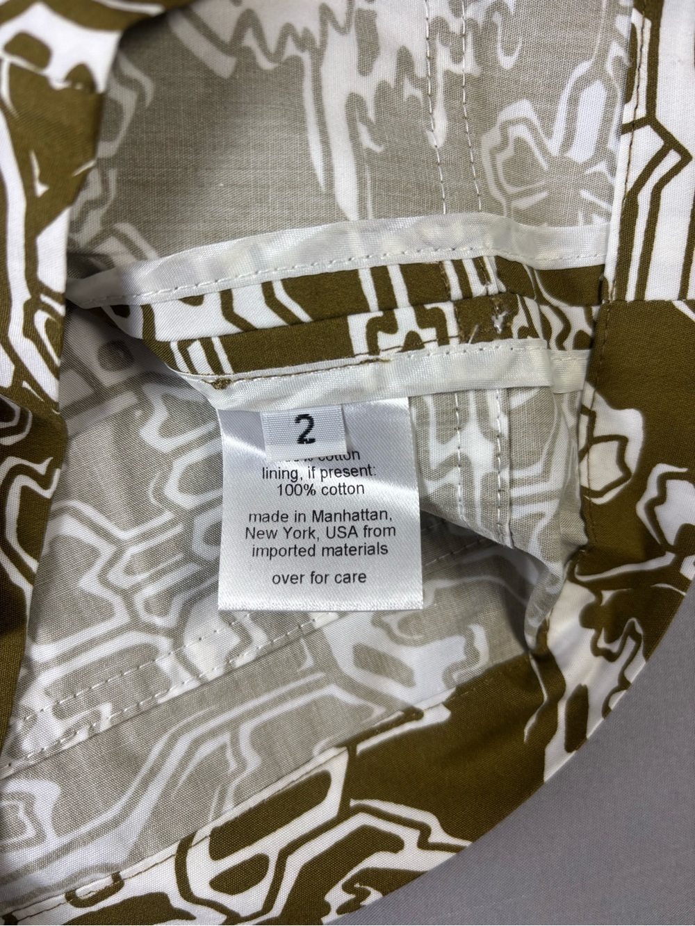 Rachel Comey Kahki Floral Print Shorts 100% Cotton with Size Zipper Size 2 NWOT - Picture 10 of 12
